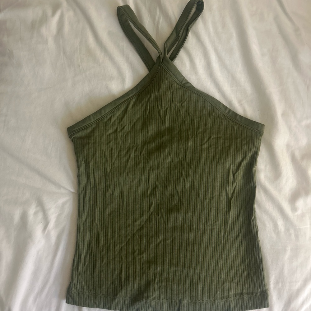 Old Navy Olive Green Cross-Strap Tank Top